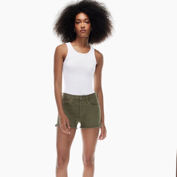 NWT Aritzia Denim Forum 50s Ribbed Tank Black - Picture 1 of 4